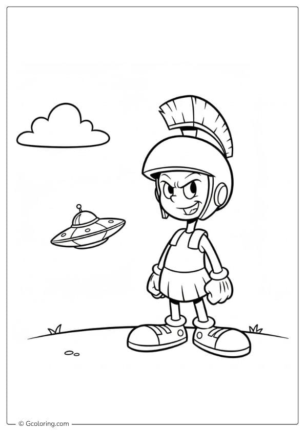 Marvin the Martian Looney Tunes Coloring Pages