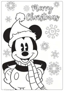 Mickey Mouse Christmas Coloring Page (10)