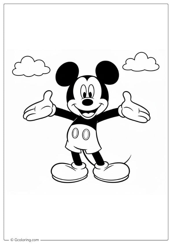 Mickey Mouse cartoon coloring pages