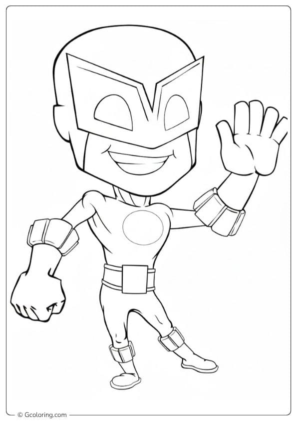 Minimalist Superhero Coloring Pages for Kids