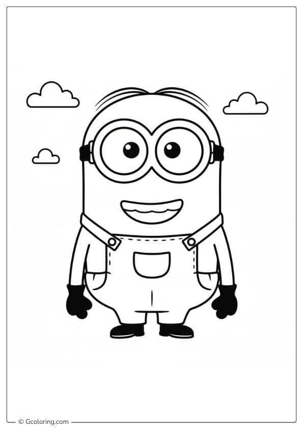 Minions cartoon coloring pages