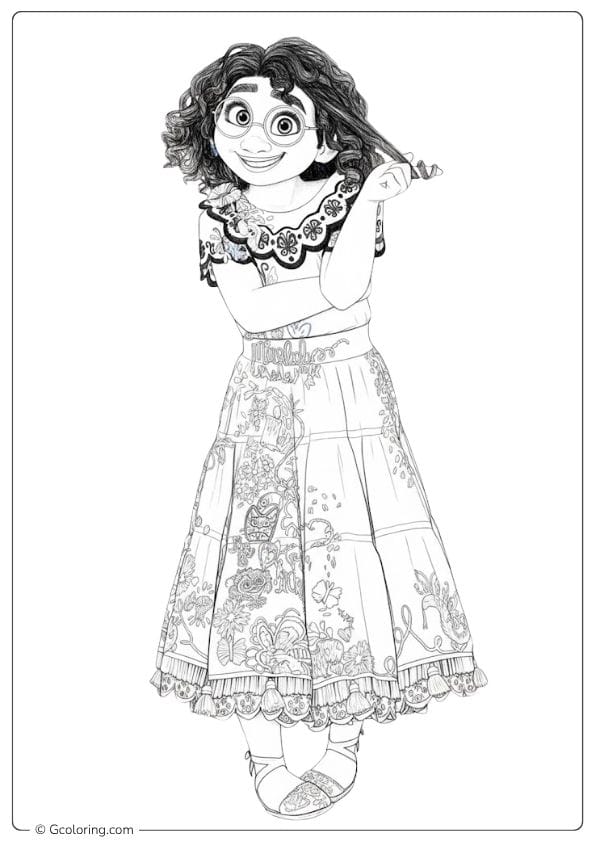 Mirabel Posing encanto coloring pages