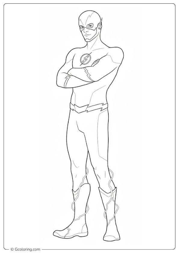 Modern Coloring Pages The Flash Outline