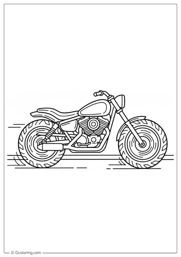 Motorcycle Vehicle Coloring Pages