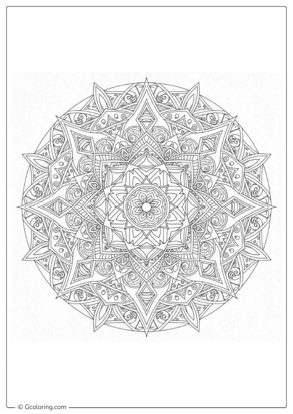 Mystic Mandala Adult Coloring Pages