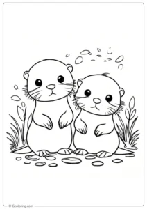 Otter Coloring Page