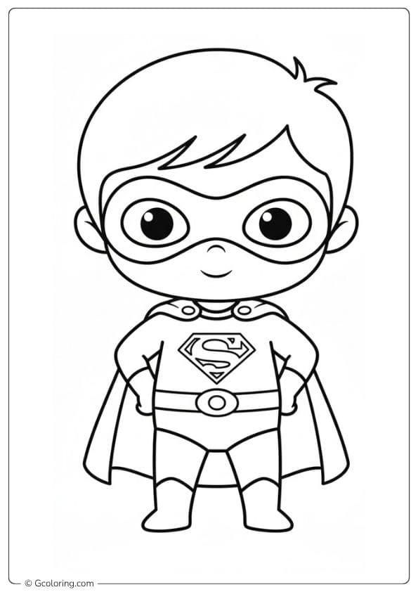 Outline Drawing for Superhero Coloring Pages