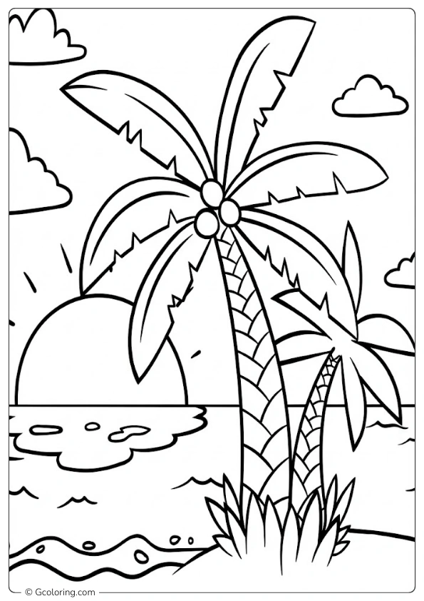 Palm Tree Coloring Pages (5)