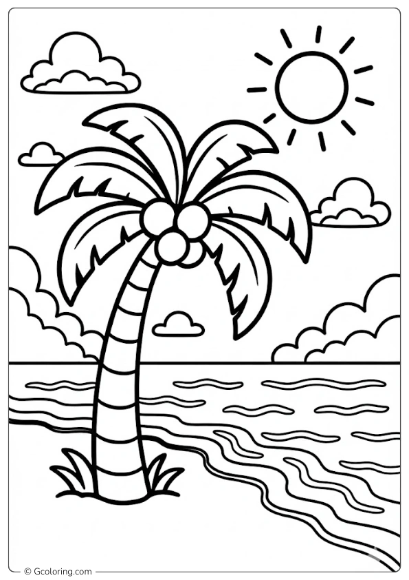 Palm Tree Coloring Pages (7)