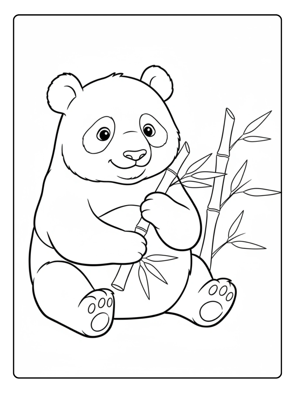Panda Bear Coloring Pages Animals