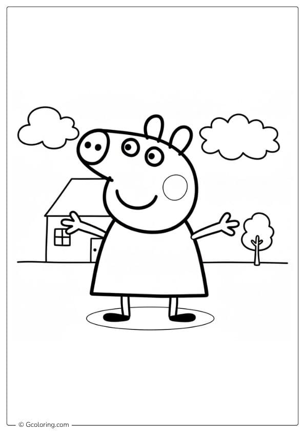 Peppa Pig cartoon coloring pages