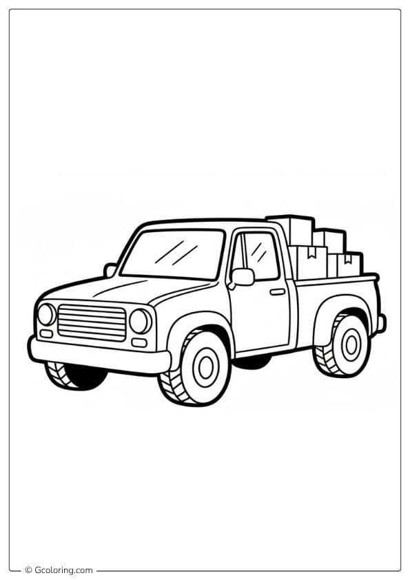 Pickup Truck Vehicle Coloring Pages