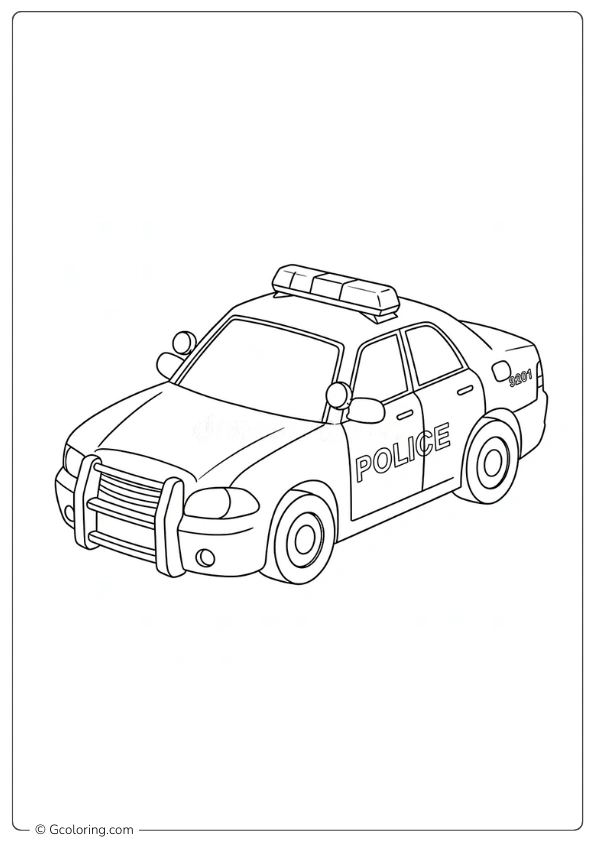 Police Car Coloring Pages (10)