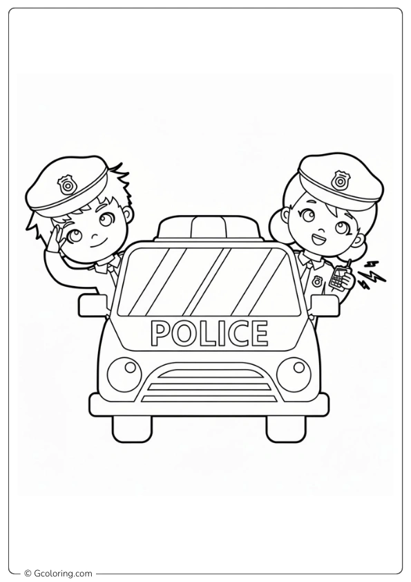 Police Car Coloring Pages (6)