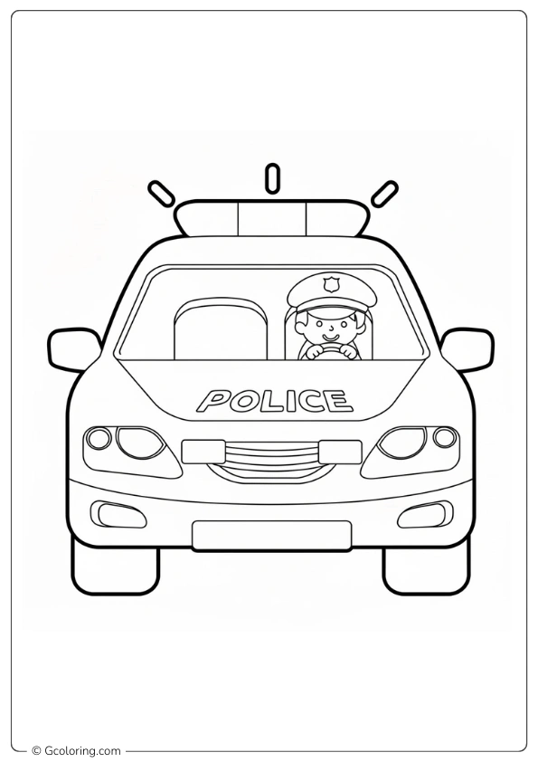 Police Car Coloring Pages (7)