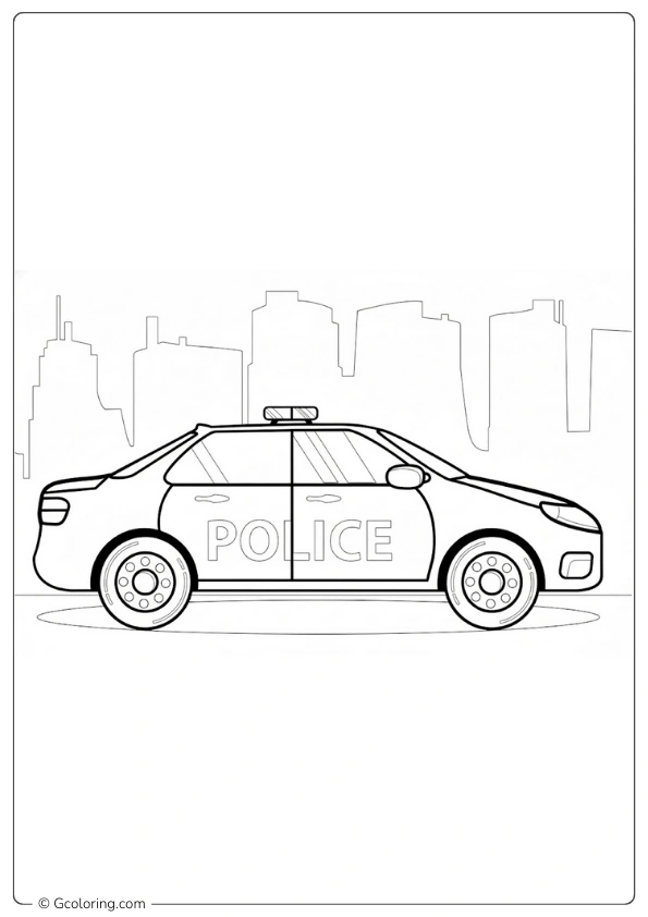 Police Car Coloring Pages (9)