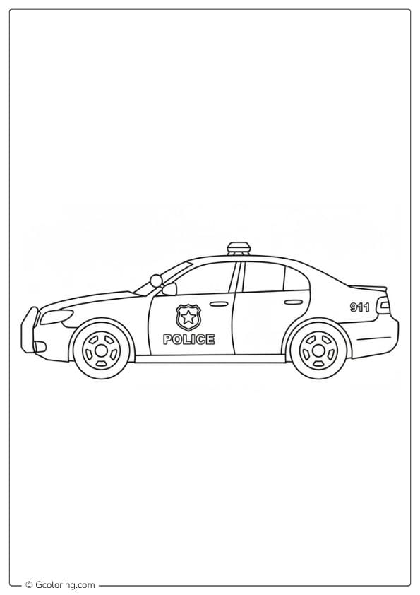 Police Car Vehicle Coloring Pages