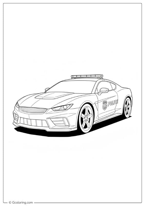 Police Interceptor Coloring Page