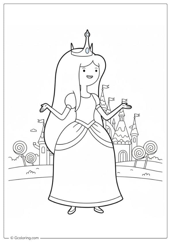 Princess Bubblegum Portrait – Adventure Time Coloring Pages