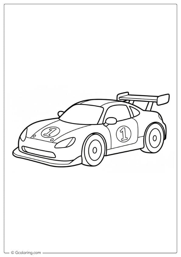 Racing Car Vehicle Coloring Pages