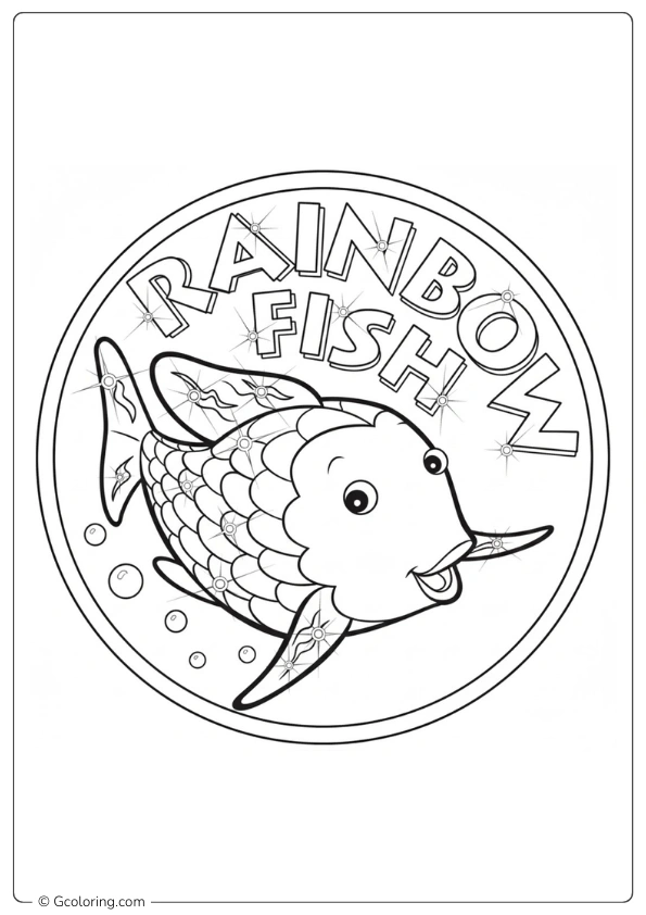 Rainbow Fish Coloring Page badge