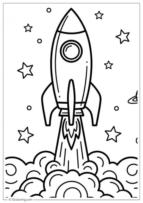 Rocket Vehicle Coloring Pages