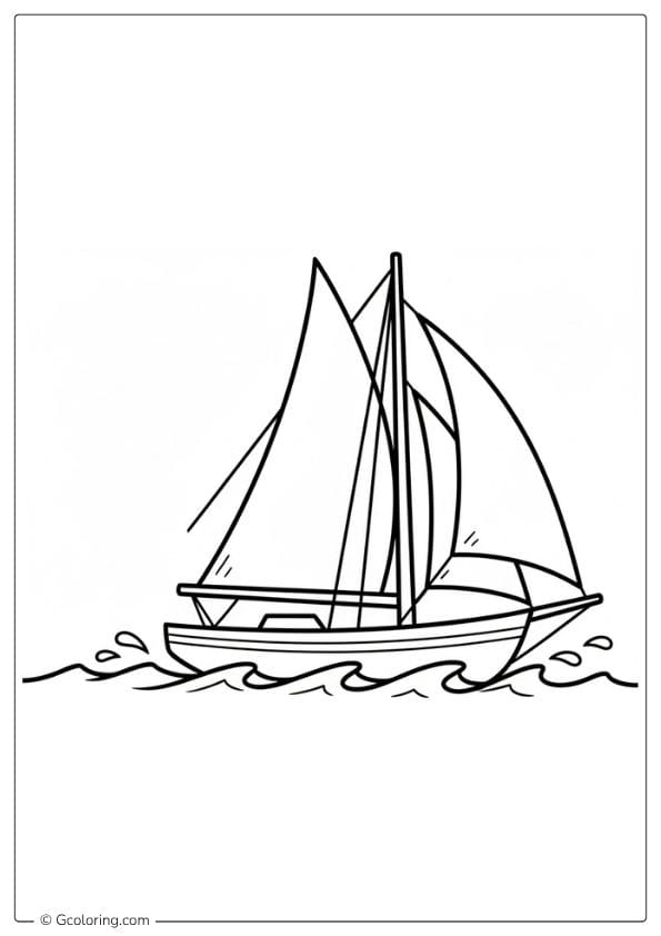 Sailboat Vehicle Coloring Pages