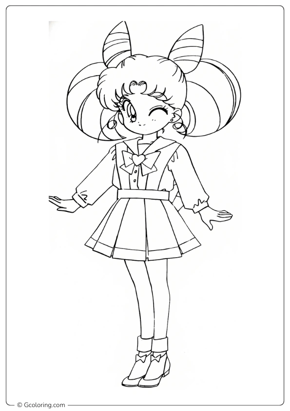 Sailor Moon Coloring Pages School Uniform