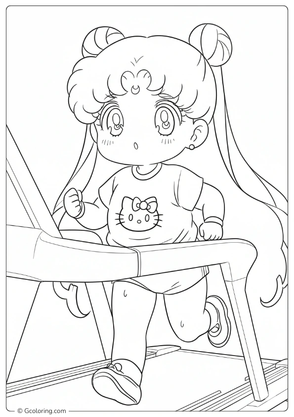 Sailor Moon Coloring Pages Kid Version