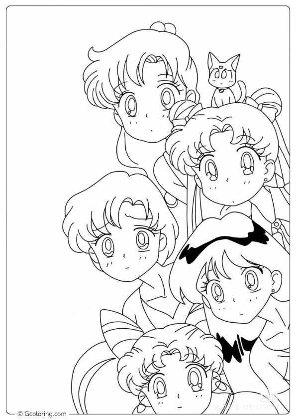 Sailor Moon Coloring Pages Inner Senshi