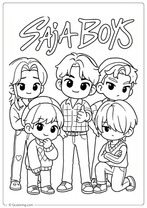 Saja Boys Coloring Pages