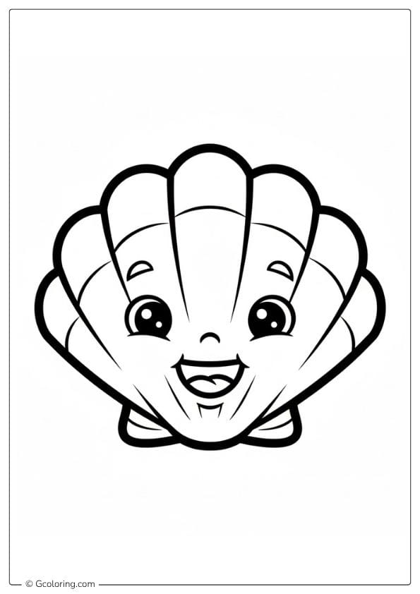 Seashell Coloring Pages Big Spiral