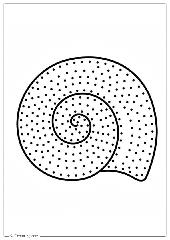 Seashell Coloring Pages Cute Set