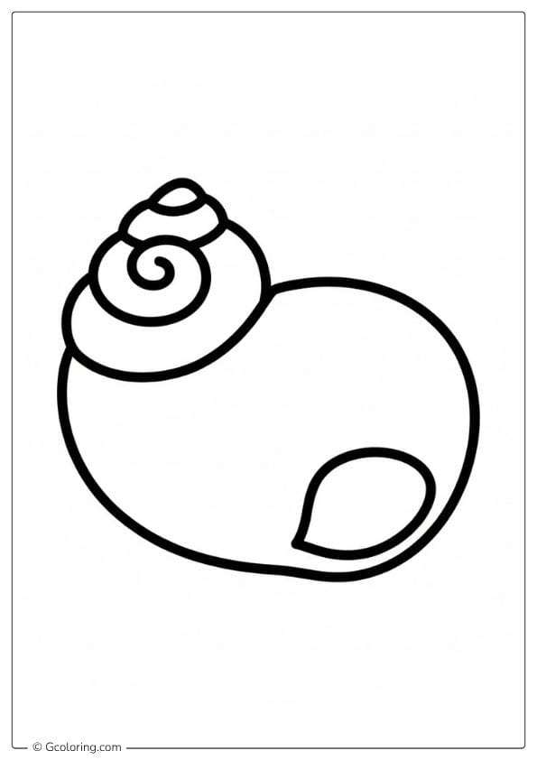 Seashell Coloring Pages Large Outline
