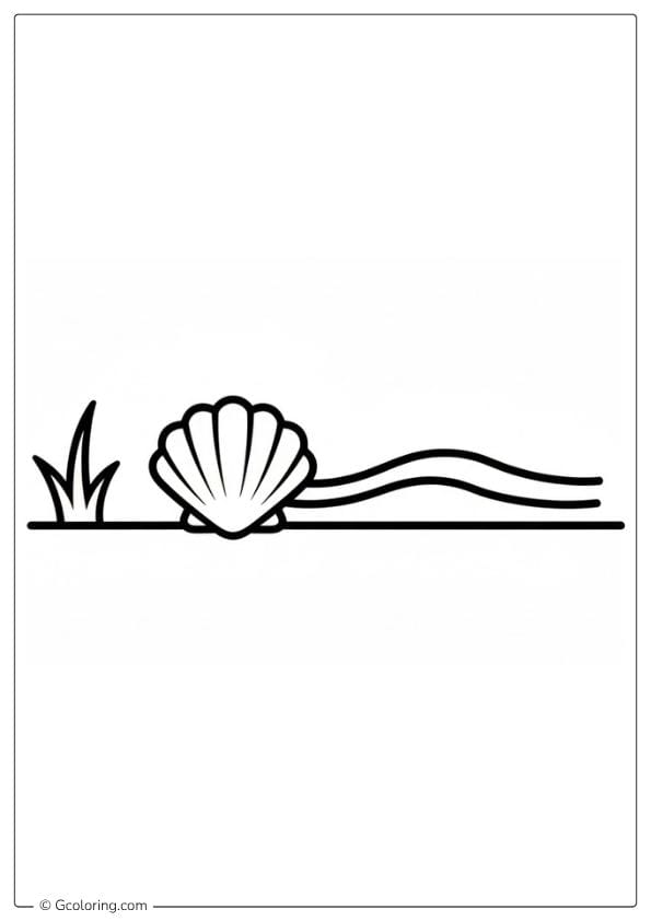 Seashell Coloring Pages Shell Group