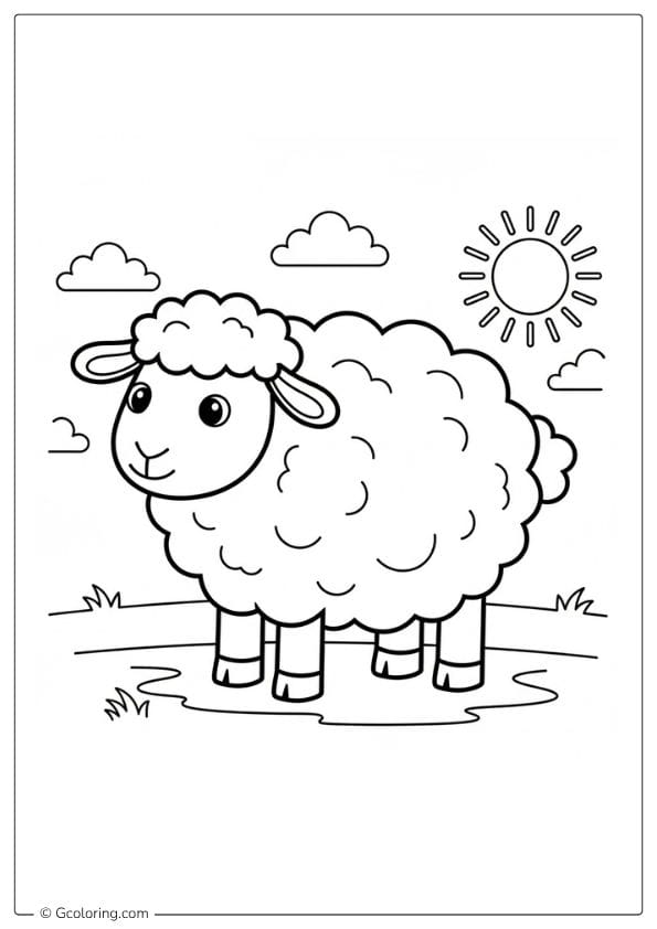 Sheep Soft Coloring Pages Animals