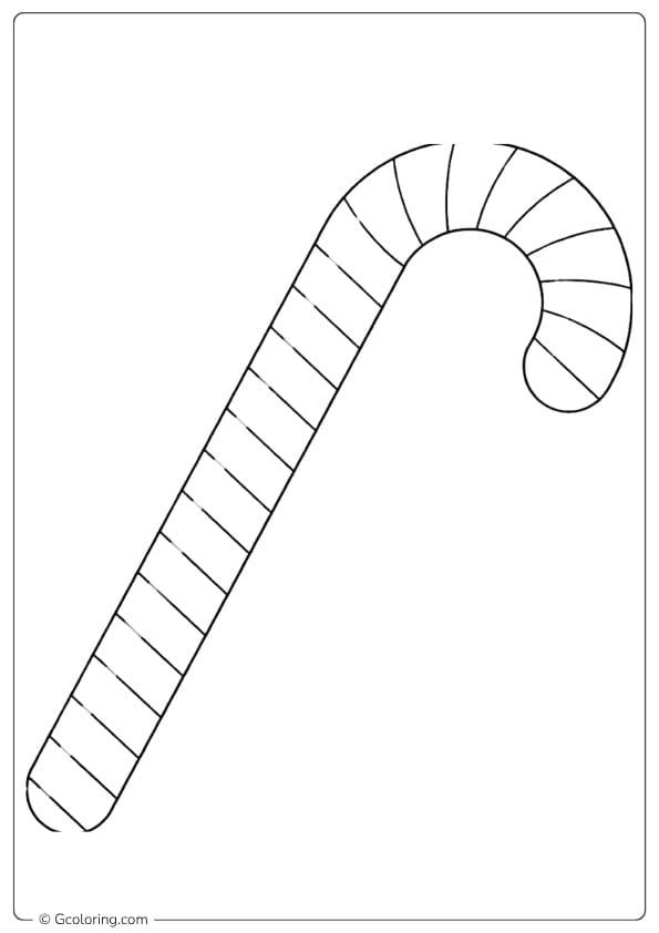 Simple Candy Cane Outline coloring pages candy canes