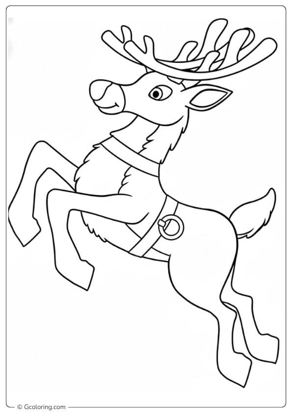 Simple Outline of Santa Claus Waving Black and White Christmas Coloring Pages