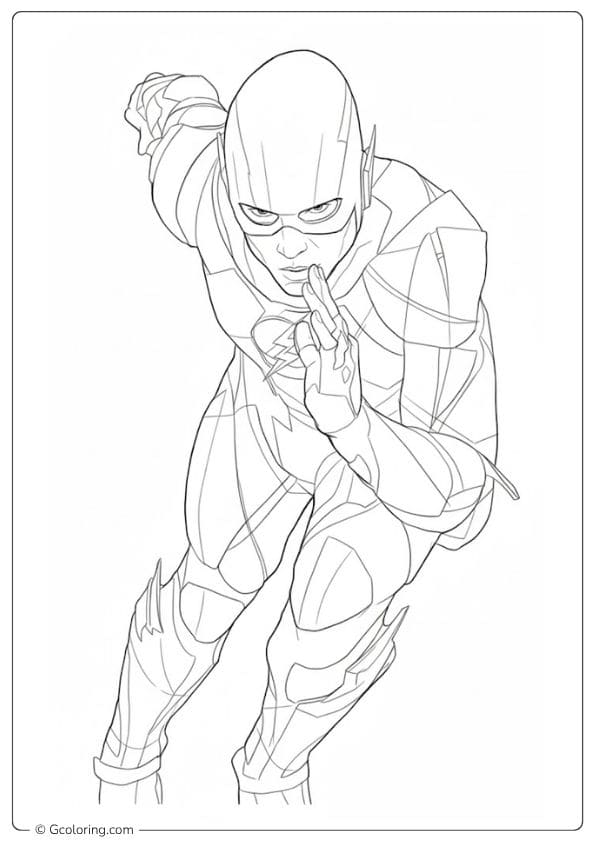Simple Spider Man Outline for Coloring Pages The Flash