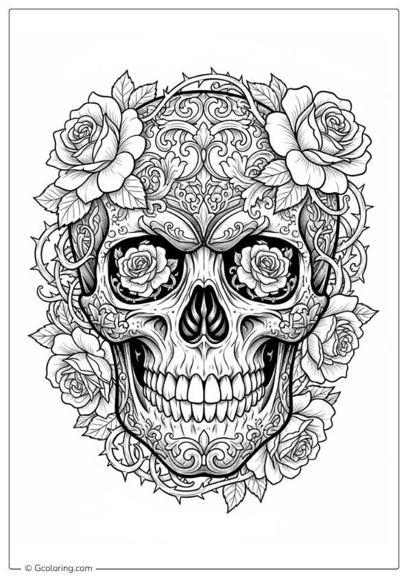 Skull Art Adult Coloring Pages