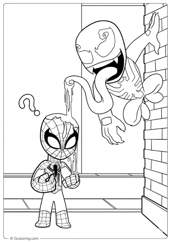 Spiderman and Venom Coloring Pages (4)