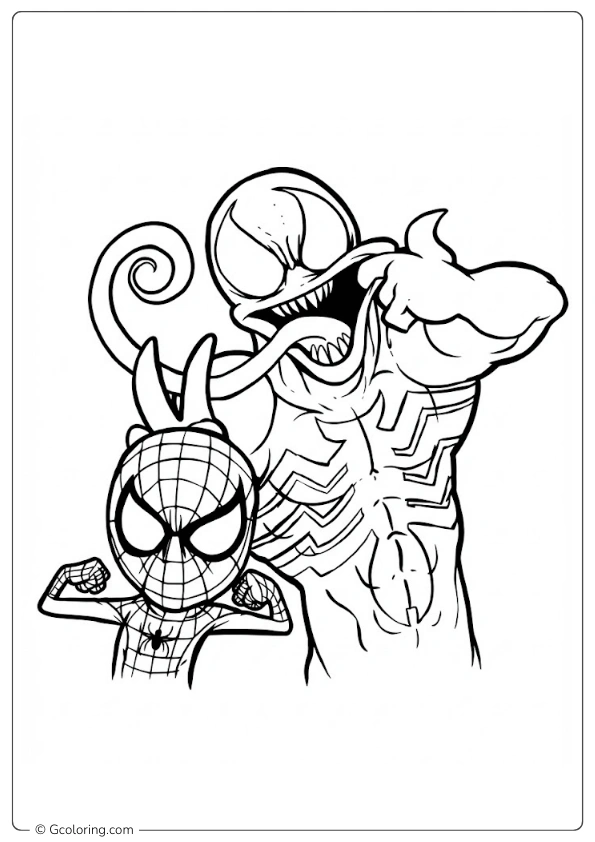 Spiderman and Venom Coloring Pages (6)