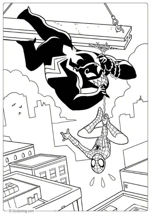 Spiderman and Venom Coloring Pages (8)
