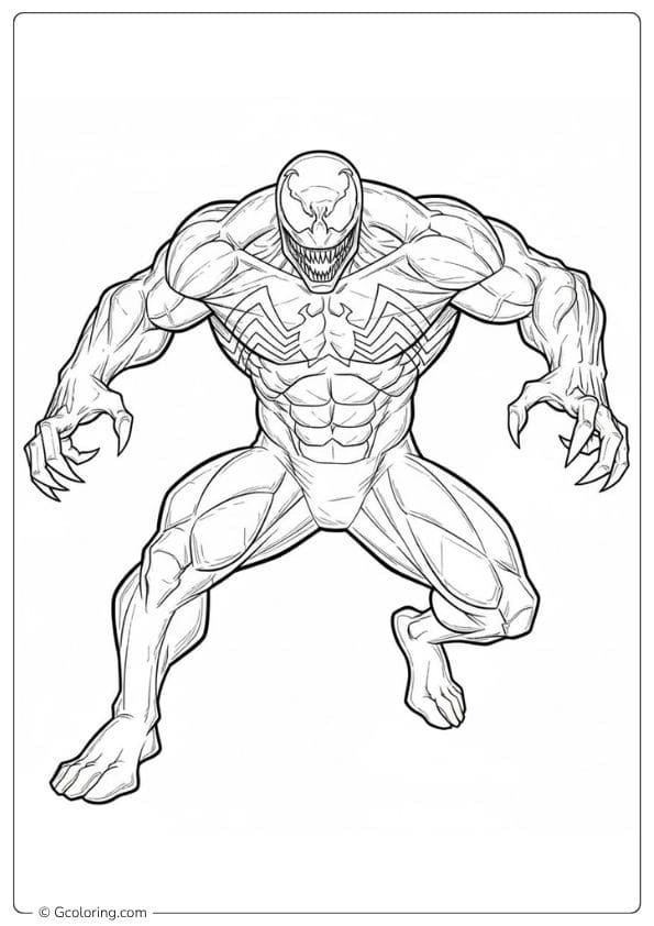 Spiderman and Venom Coloring Pages The Monster Venom
