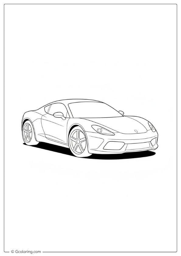Sports Car Coloring Pages Easy Version