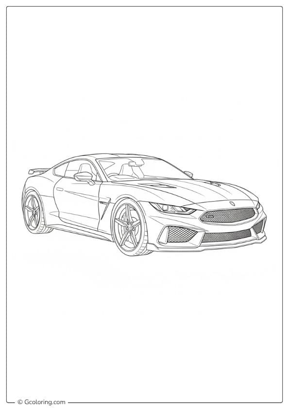 Sports Car Coloring Pages Modern Coupe