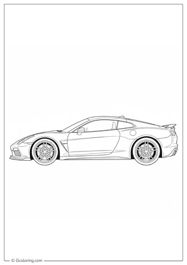 Sports Car Coloring Pages Side Profile