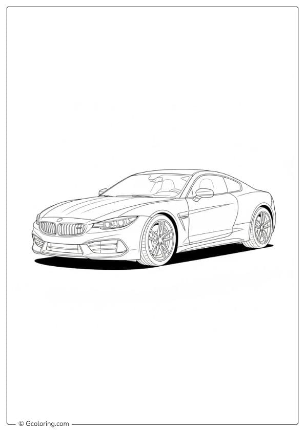 Sports Car Coloring Pages Simple Outline