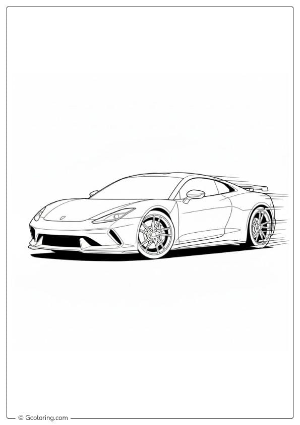 Sports Car Coloring Pages Speed Mode