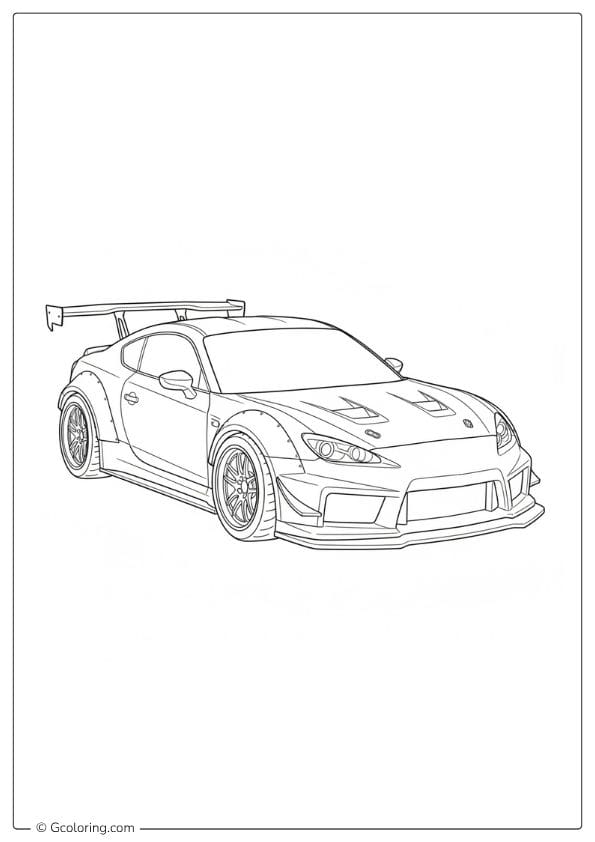 Sports Car Coloring Pages Track Ready